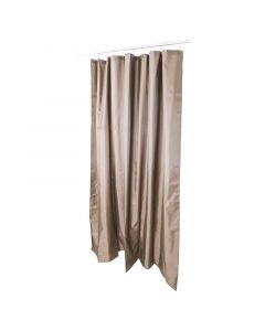 Set de cortina para baño con ganchos, vinil 177 x 177cm, marrón