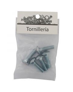 Tornillo metal redonda punta ordinaria 1/4 x 1" 5 unidades