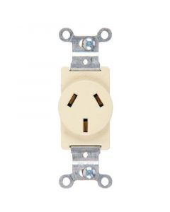 Toma sencillo 20a/125-250v marfil