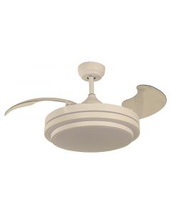 Ventilador de techo led 42" 3 aspas blanco designers