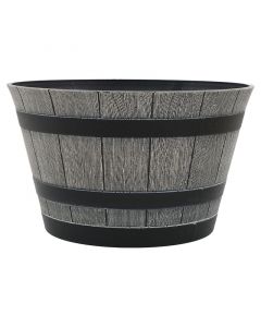 Maceta barril de whisky de 56.51cm, café beige