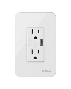 Tomacorriente inteligente doble con usb wi-fi steren