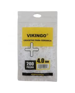 Cruceta separadora blanco 4 mm bolsa 200 unidades
