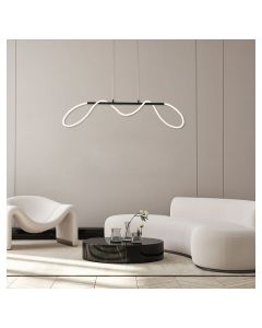 Lámpara colgante moderna negro 1 luz led 24120