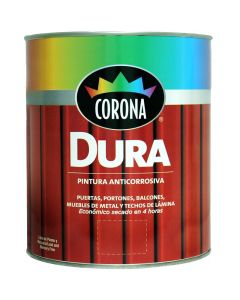 PINTURA ANTICORROSIVA DURA, NEGRO MATE, 1/4 GALÓN