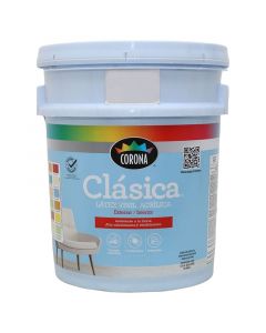 Pintura látex Clásica agua de coco mate 5 gal Corona