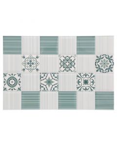 Azulejo 30 x 45 cm relieve textil verde mosaico 0.81 m 2 x caja