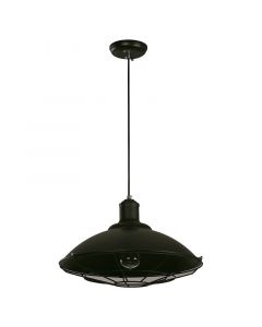 Lampara colgante 1 luces e-27 60w negro