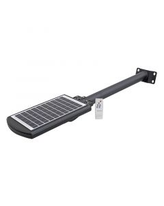 Lámpara led exterior solar calle, negro 1 luz, 100w 3.2v 6500k