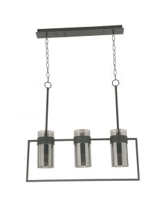 LAMPARA COLGANTE NEGRO 3LTS E27 60W N/B
