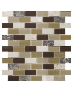 Malla vidrio, arena caramelo 30 x 30cm