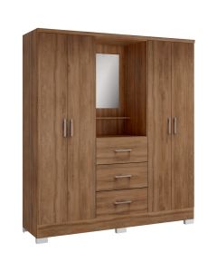 Armario MDP 1181 freijo con espejo 198 x 160 x 46 cm