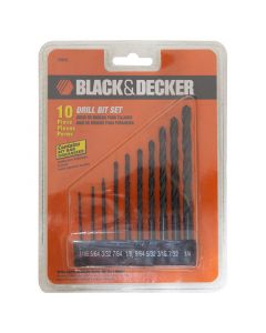 Juego de brocas para metal 10 piezas black+decker