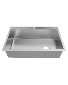 Lavatrastos acero inoxidable todo en uno montaje dual 1 fosa 83 x 56 cm Aqua Nuova Deluxe