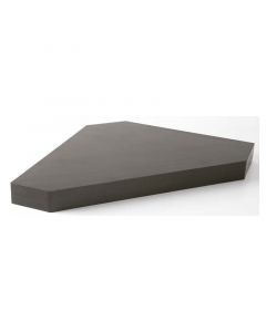 Repisa esquinero, mdf, 4x35x35cm, sop/ocu/plast, cap 55 lb,
