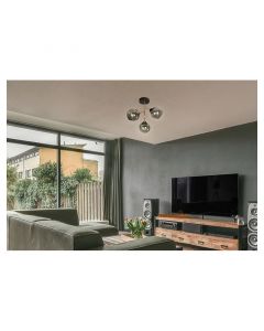 Lámpara de techo negro 3l e27 40w