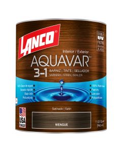 Barniz wengue aquavar 1/4 de galon base agua de poliuretano