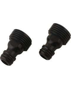 Set 2 adaptadores macho 3/4" plástico 2 uds conexión rápida