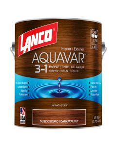 Barniz nuez oscuro aquavar 1 galon base agua con poliuretano