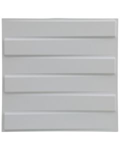Panel decorativo 3D para pared zurco blanco 50 x 50 cm caja 3 m2