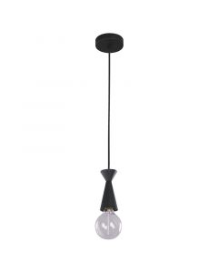 Lámpara colgante techo 1 luz e27 60 w negro