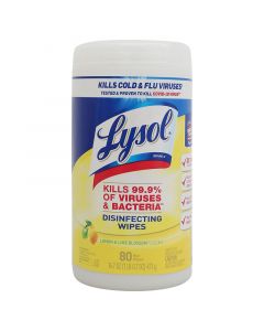 Lysol wipes desinfectante multiusos citrus 80 unidades