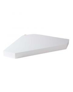 Repisa esquinero MDF 4 x 35 x 35 cm soporte oculto plástico
