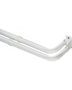 CORTINERO METÁLICO INDUSTRIAL 2''-3'', 122-218 CM, BLANCO DOBL