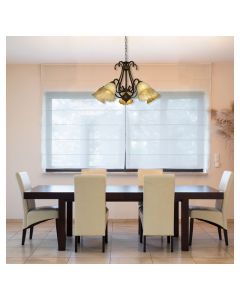Lámpara Colgante de 3 Luces Ámbar