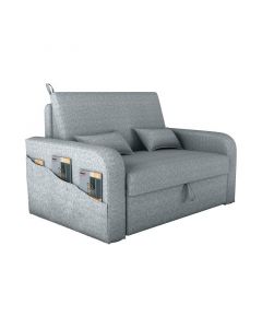 Sofa cama tela Lady Dai 2 asientos gris