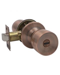 Chapa sin llave york para baño cobre antiguo