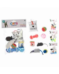 Set 8 piezas juguetes para gatos todos los tamaños
