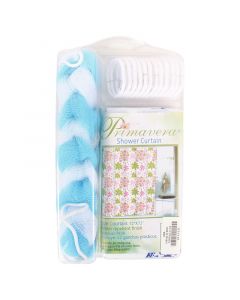 CORTINA DE BAÑO CON ESPONJA