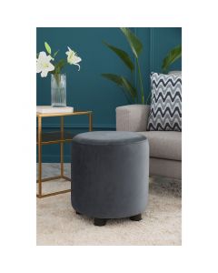 Taburete de terciopelo gris 112 kg