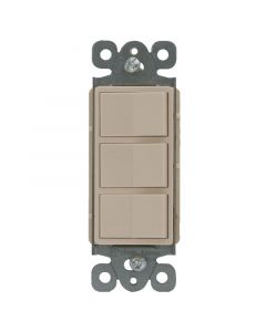 Interruptor triple marfil decorativo