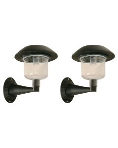 Lámpara de pared solar moderna negro led 23800-2