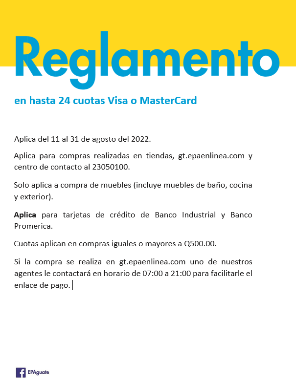 En hasta 24 cuotas Visa o MasterCard