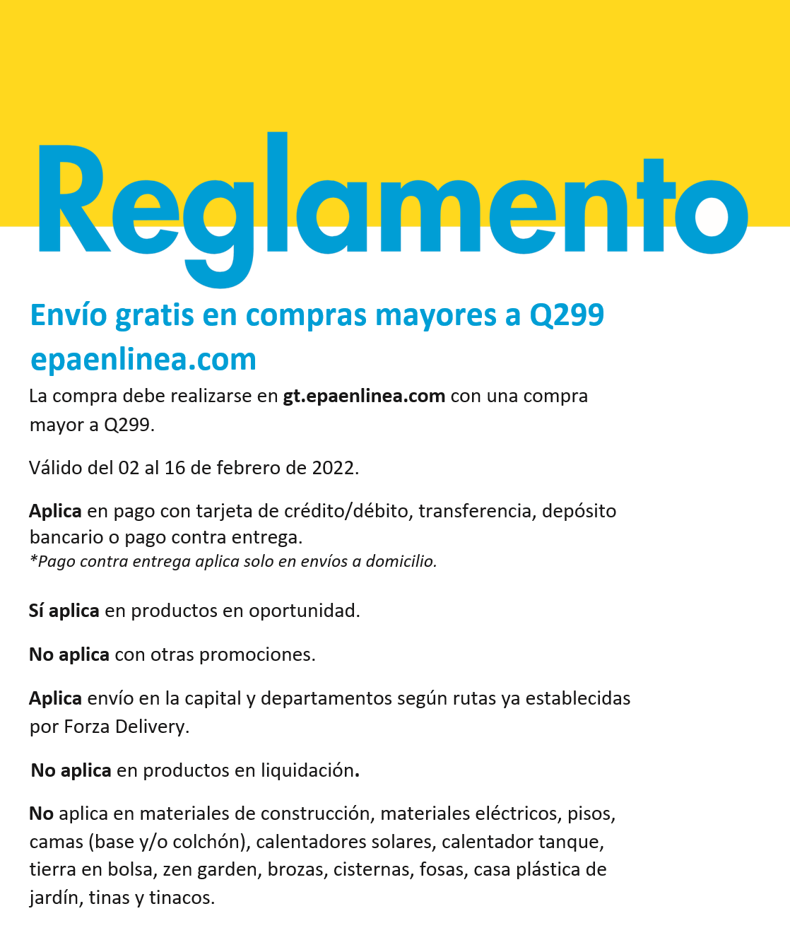 Envíos gratis en compras mayores a Q299.00